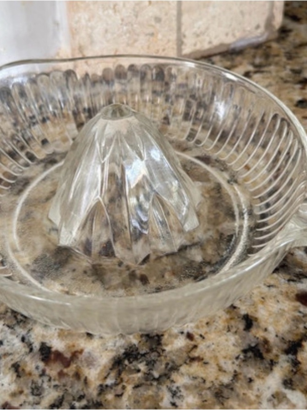 Clear Glass Citrus Reamer Juicer